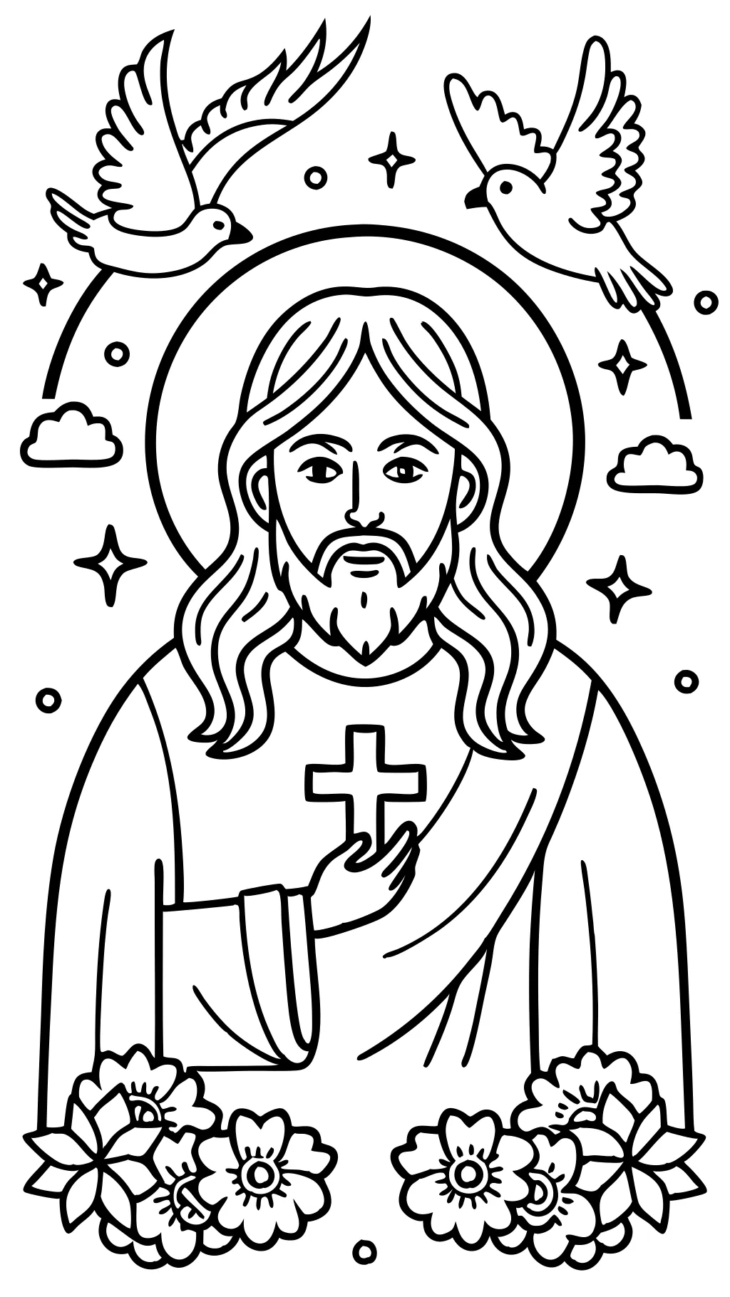 coloriages imprimables gratuits de Jésus